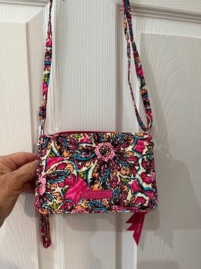 Vera Bradley Hot Pink Floral Quilted Crossbody